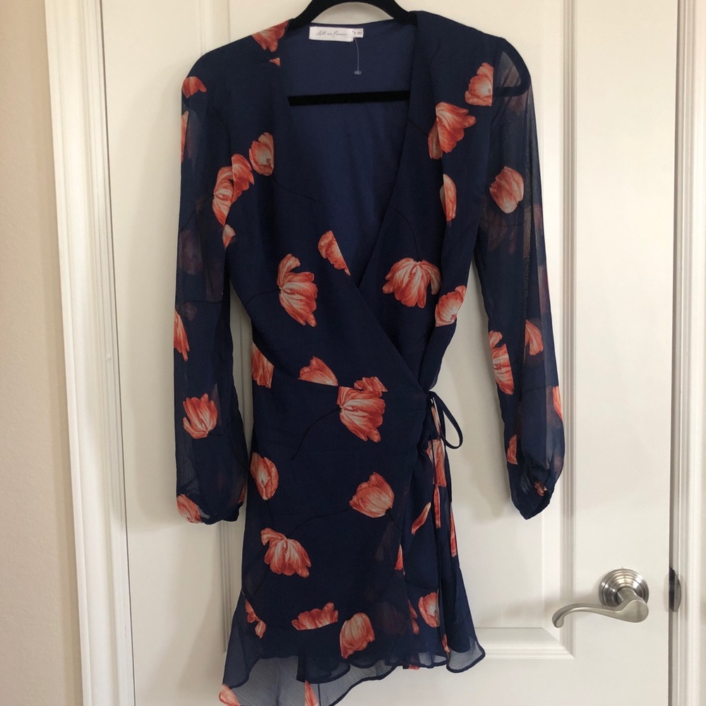 Floral wrap dress